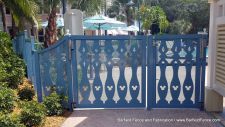 Aluminum Gate Frame - 3" x 3/16" Sq. Tube. Perforated Aluminum - 1/4" Hole x 1/8" Sheet. Panic Hardware - Von Duprin 99LX374LXPOOL