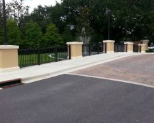2" x-4" Domed Railing Cap with 4" x 4" Posts on Arched Bridge