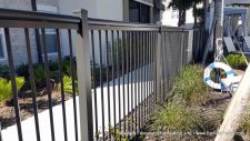 5' Pool Fence with 2.5" Sch 40 Pipe Cap on Inverted 1.5" x 1.5" Channel