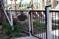 Multi-Color Powder Coating - Chocolate Fence - White Post
