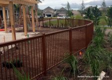4' Pool Fence with 2.5" Sch 40 Pipe Cap on Inverted 1.5" x 1.5" Channel - Straight Panels on a Radius