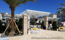 Aluminum Pool Pavilion with POLYGAL Polycarbonate Structured Sheet Roof System