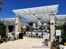 Aluminum Pool Pavilion with POLYGAL Polycarbonate Structured Sheet Roof System